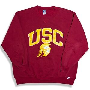 Vintage 90s Russell Athletic University Of Southern California Trojans CrewNeck
